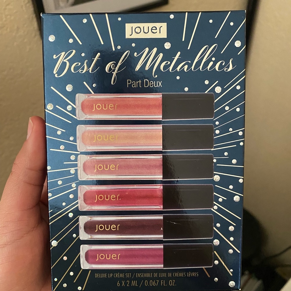 Metallic lip gloss set